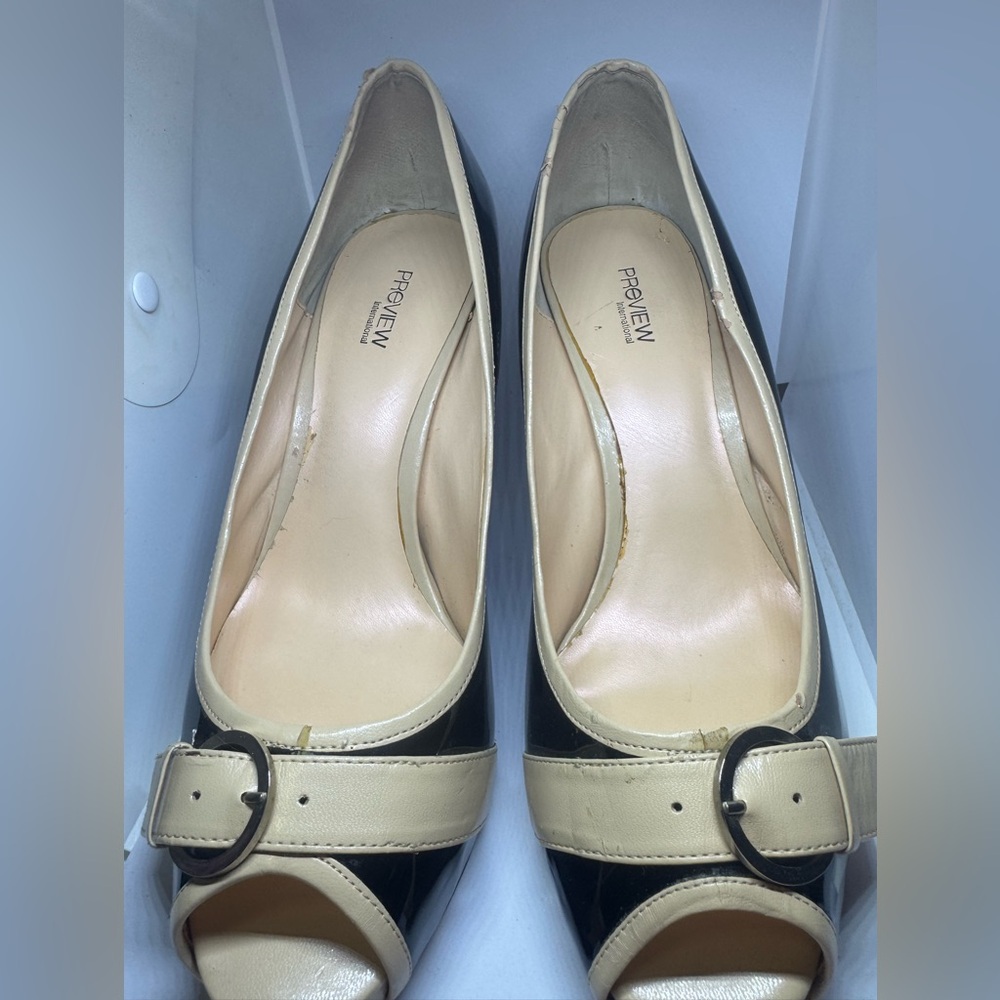 Preview International Black and Cream Loafers